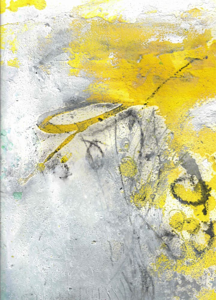Bold Yellow Grunge by Deb Chaney — canvas wall art