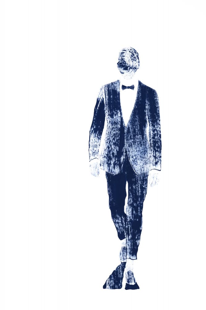 Modern Suited Man by Anja Runfors Essén — canvas wall art