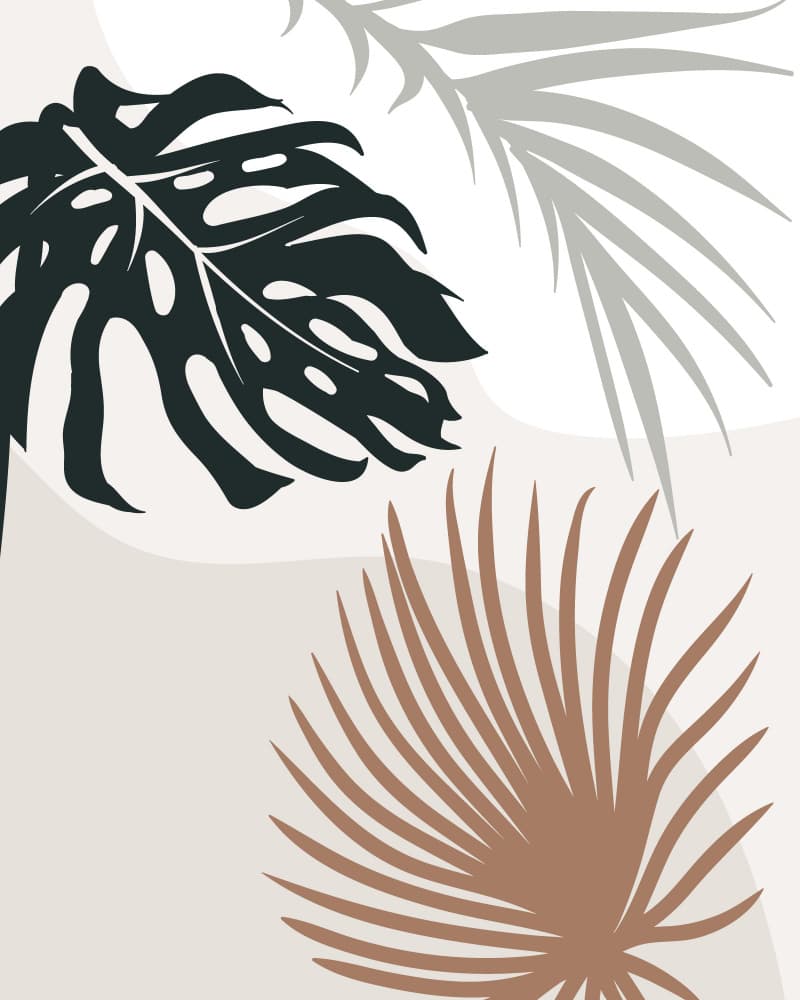 Abstract Tropical Leaves by KsanaKalpa — canvas wall art