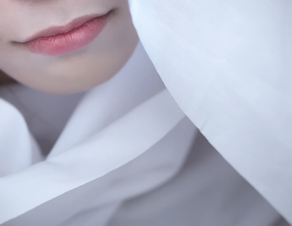 Soft Lips White Fabric by Teguh Yudhi Winarno — canvas wall art