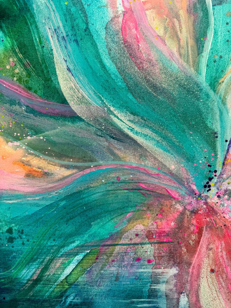 Vibrant Floral Abstract by Anna Viklund — canvas wall art