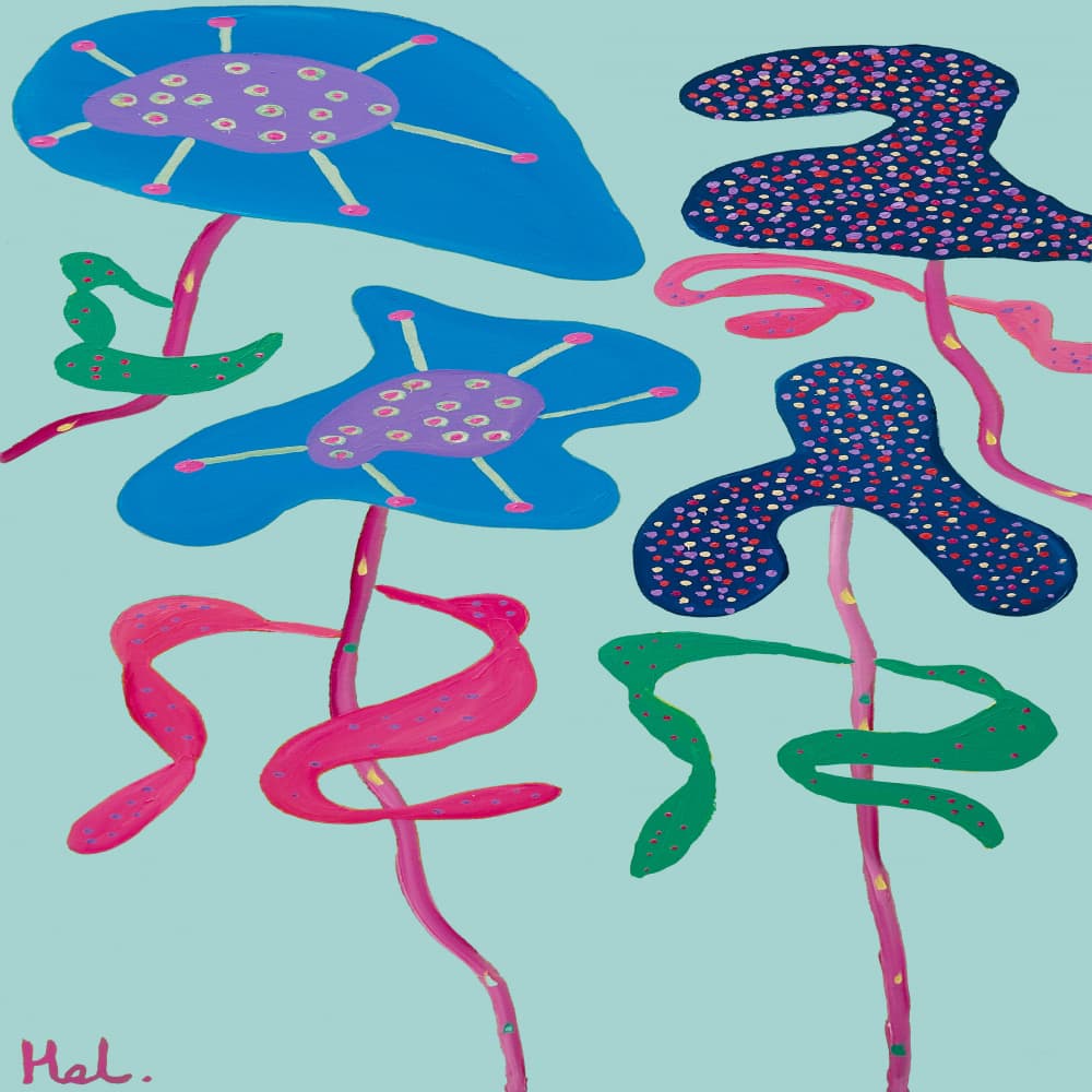 Vibrant Abstract Flora by Helen Joynson — canvas wall art