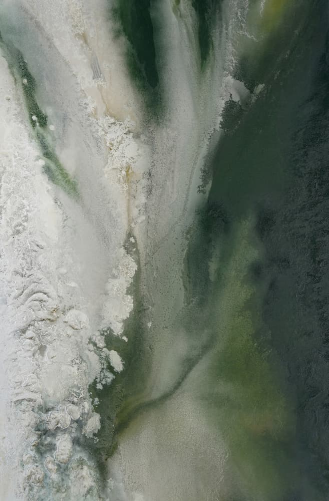Aerial Green Flow by Petra Meikle de Vlas — canvas wall art