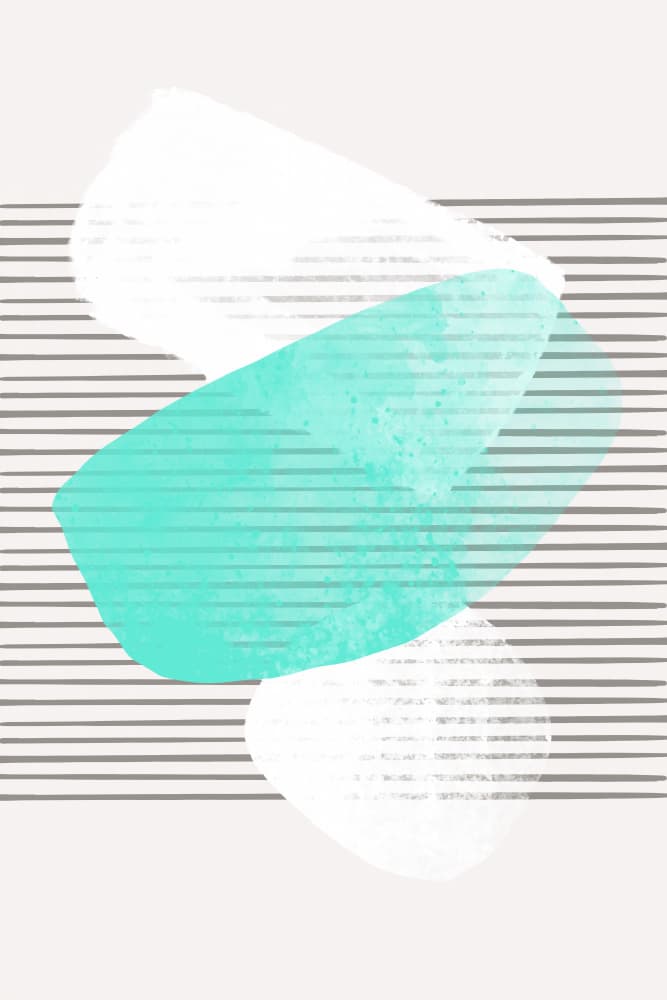 Abstract Teal Shapes And Lines by jay stanley — canvas wall art
