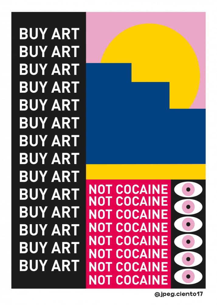 Buy Art Not Cocaine by SERGIO ORTIZ — canvas wall art