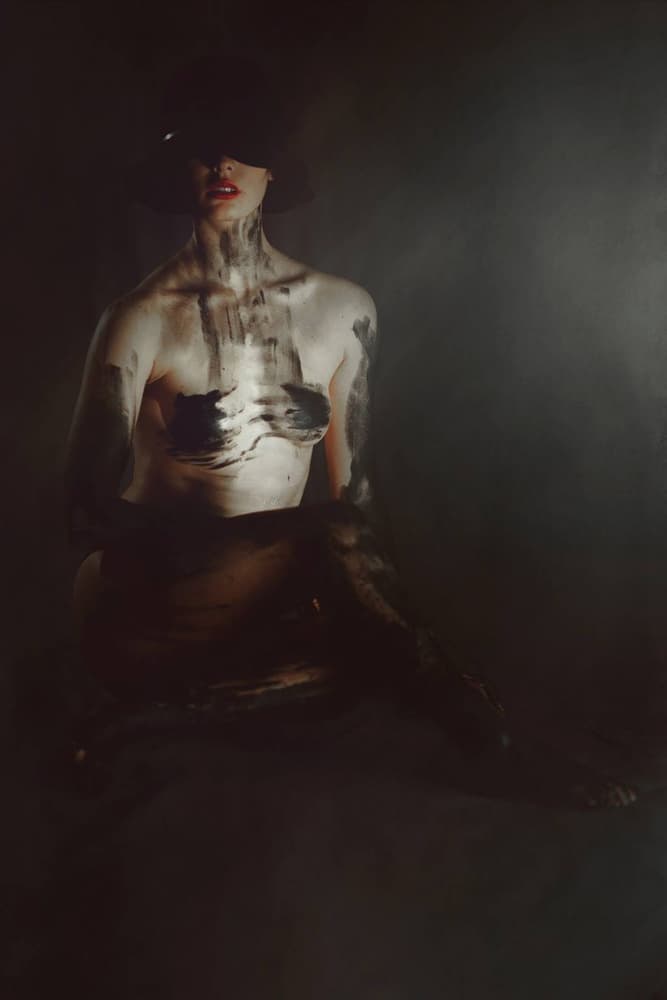 Mysterious Painted Woman by Antonella Renzulli — canvas wall art