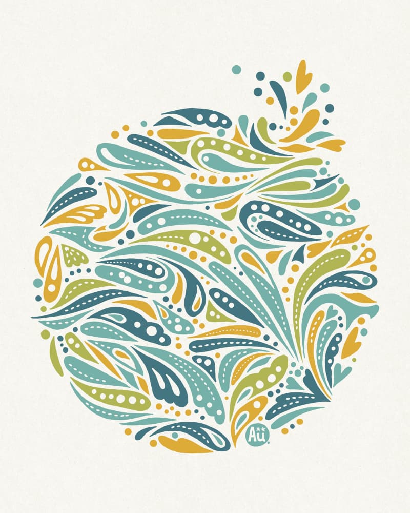 Fluid Floral Pattern by Aia Ueno — canvas wall art