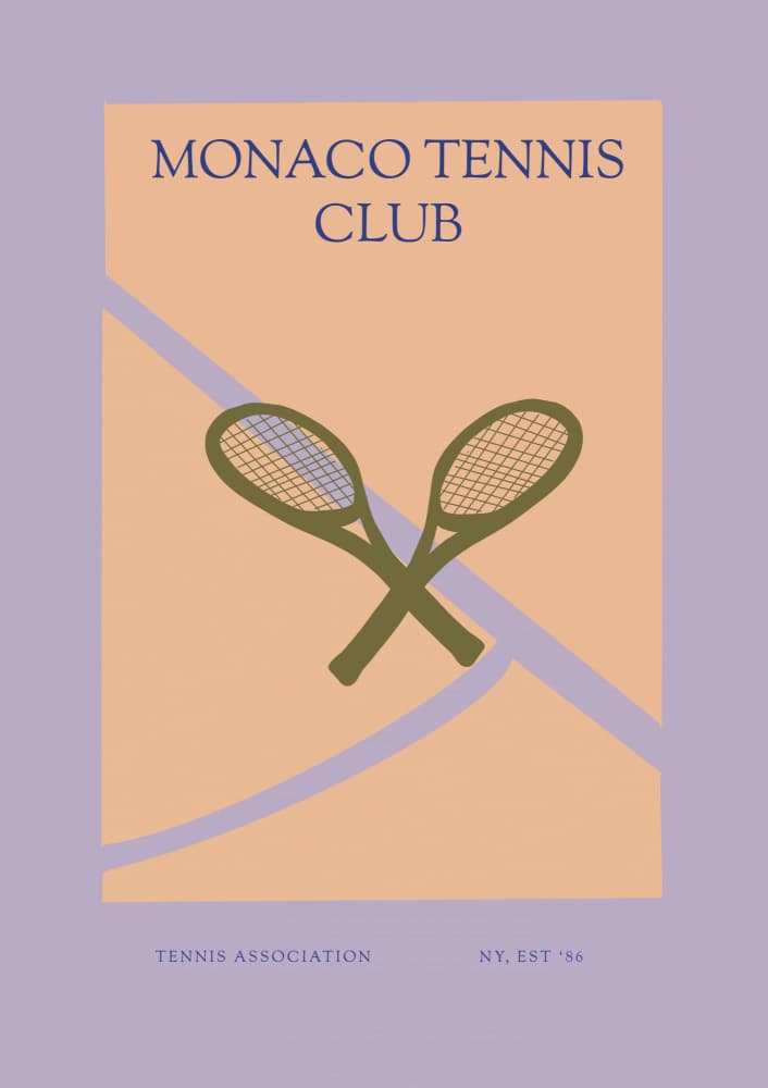 Monacotennisclub by Treechild — canvas wall art