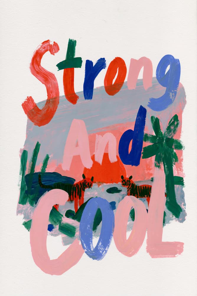 Strong And Cool Safari by Treechild — canvas wall art