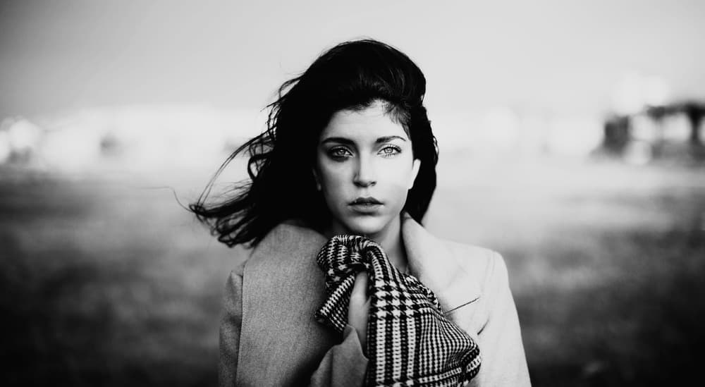 Pensive Woman Portrait by Koki Jovanovic — canvas wall art