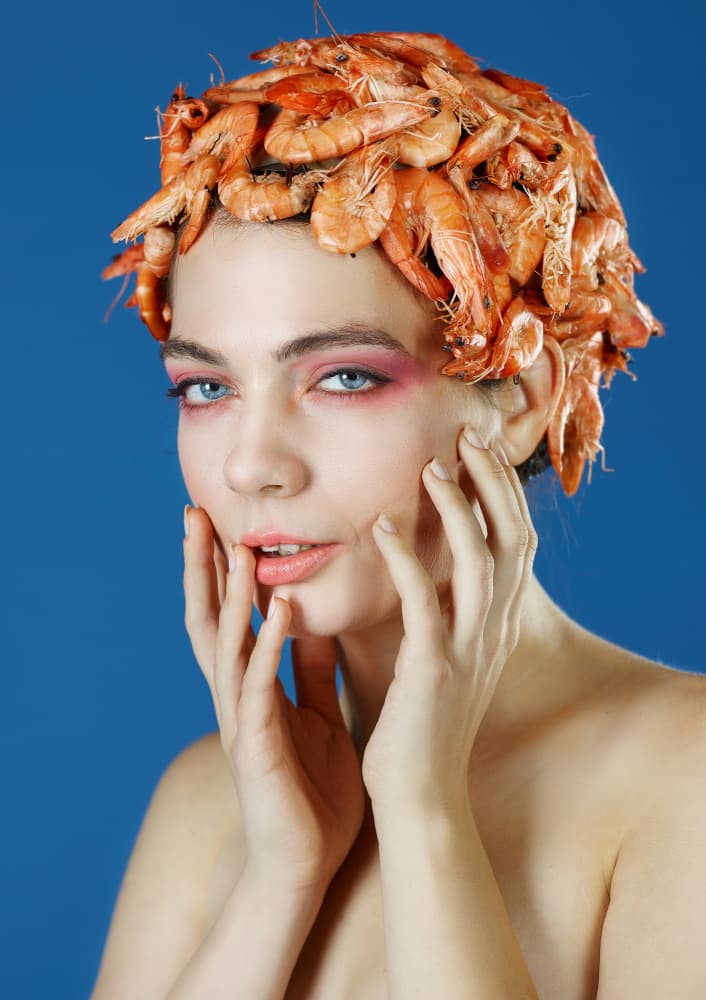 Shrimp Beauty Portrait by Michael Allmaier — canvas wall art
