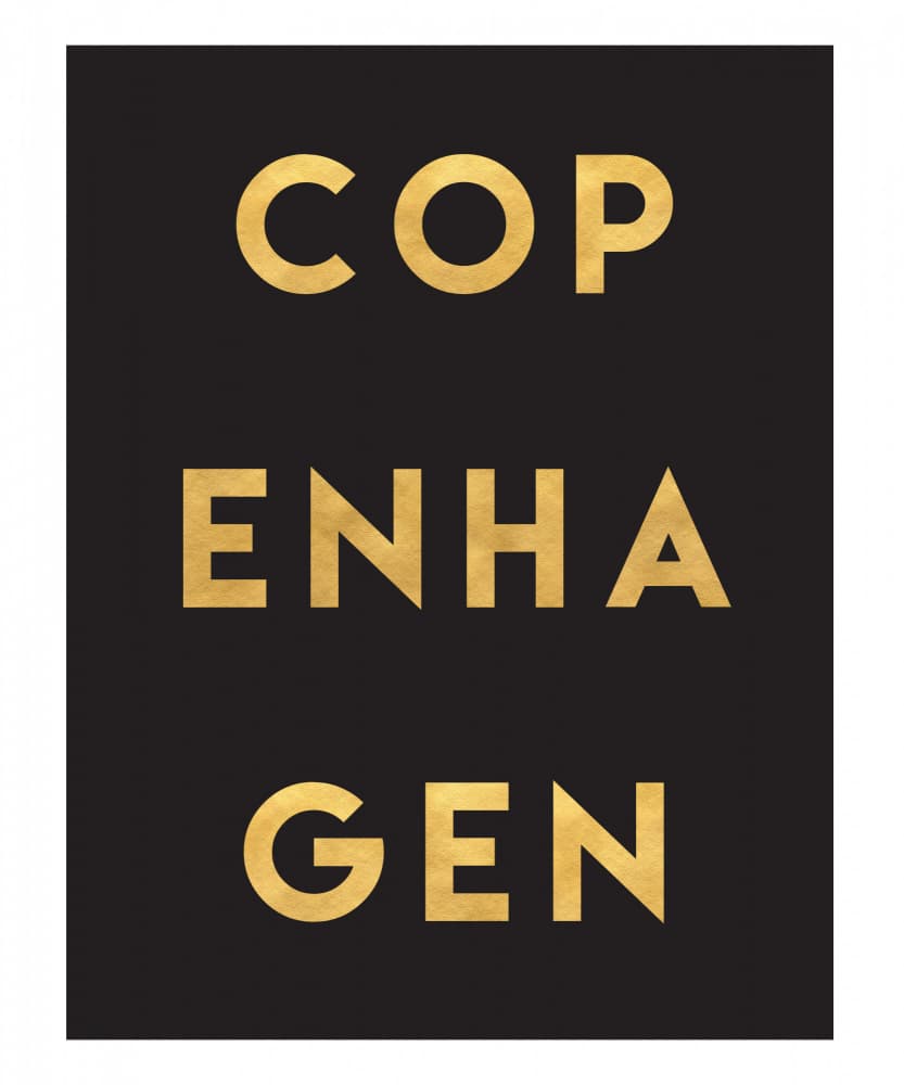 Copenhagen Gold Typography by Emiliano Deificus — canvas wall art