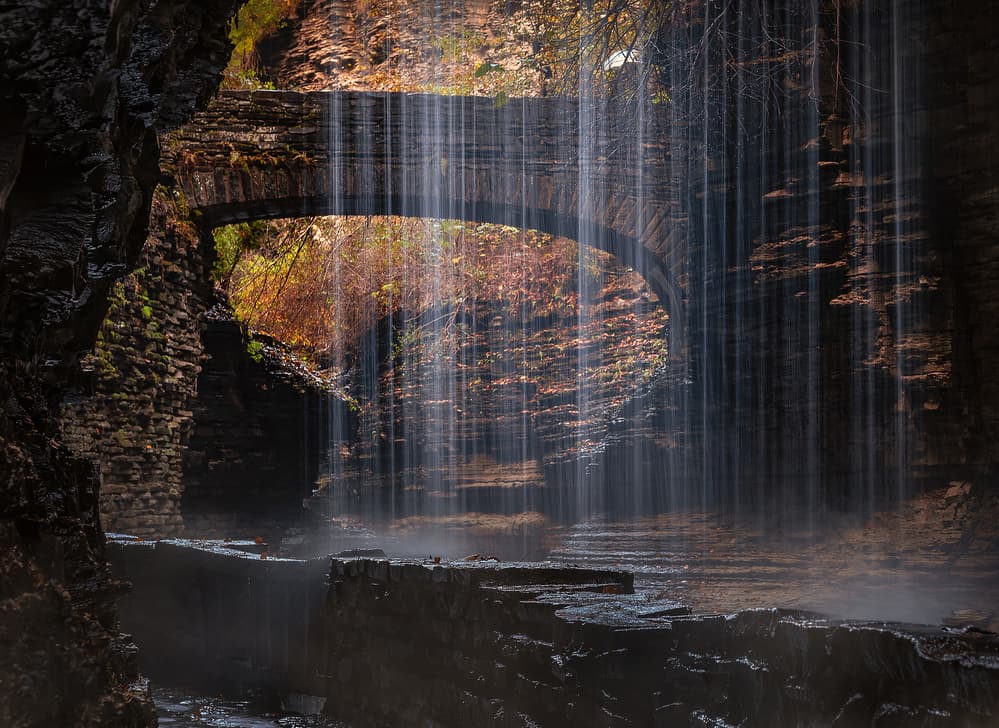 Mystical Stone Bridge by John-Mei Zhong — canvas wall art