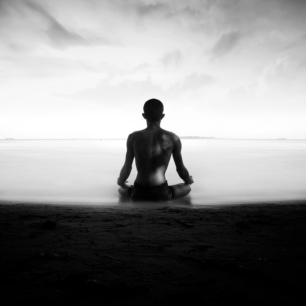 Serene Ocean Meditation by Ajie Alrasyid — canvas wall art
