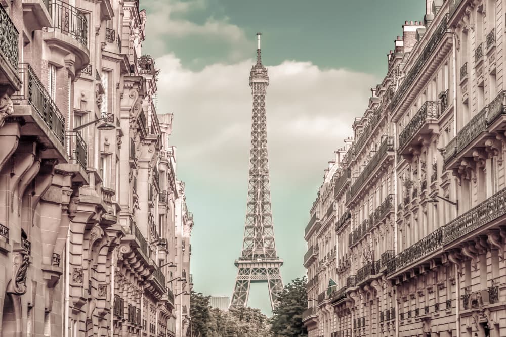 Iconic Paris Eiffel View by Melanie Viola — canvas wall art