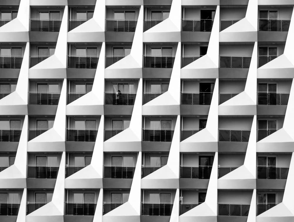 Geometric Building Facade by HAN dong hee — canvas wall art