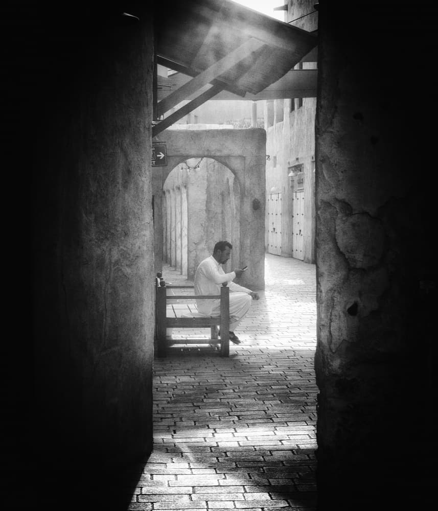 Sunlit Alley Moment by Hasan Dimdik — canvas wall art