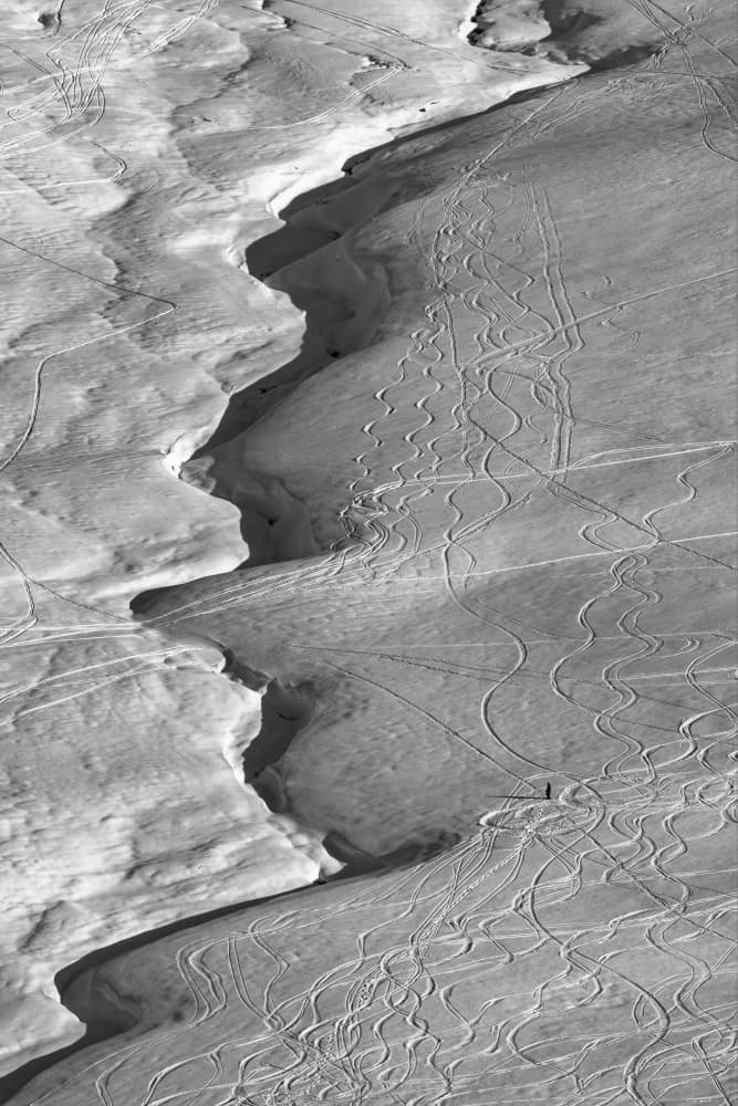 Vast Alpine Ski Tracks by Aleš Klabus — canvas wall art