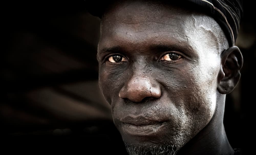 Intense Gaze Portrait by Elena Molina — canvas wall art