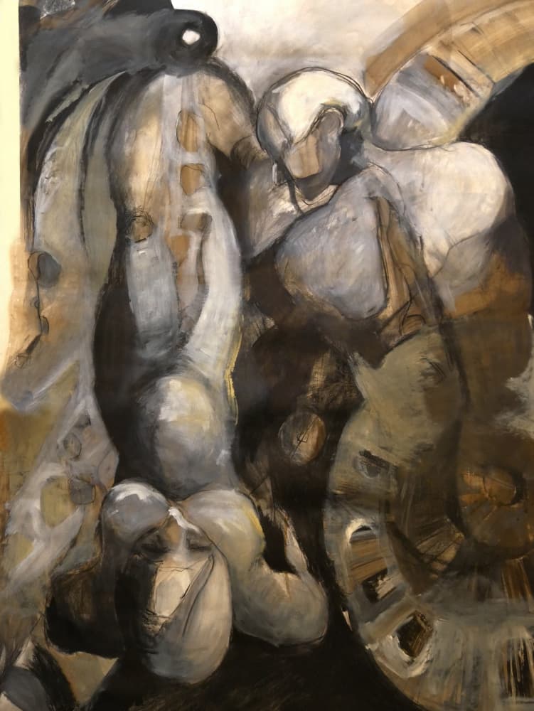 Abstract Human Forms by Doris Schmitz — canvas wall art