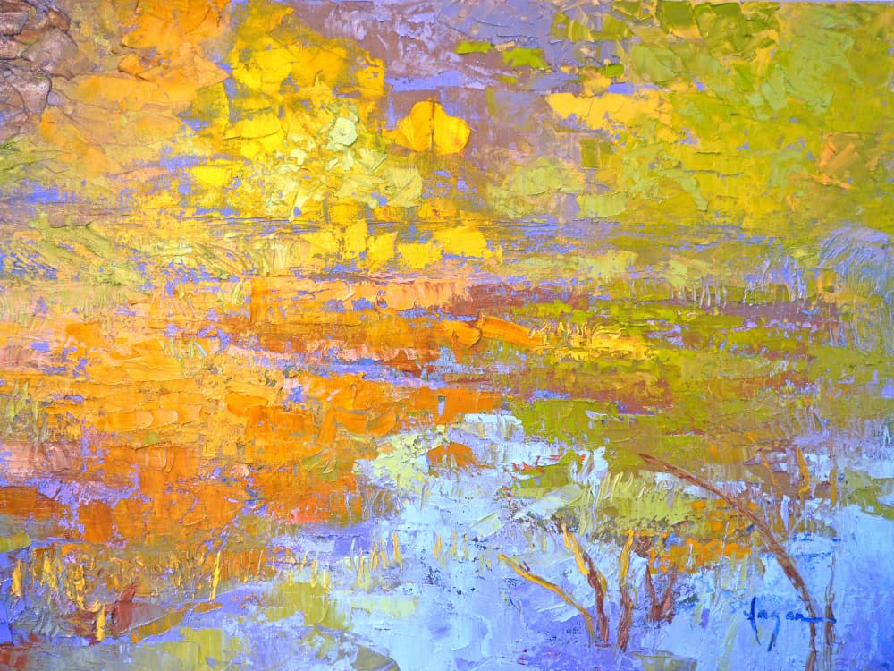 Golden Reflection by Dorothy Fagan — canvas wall art