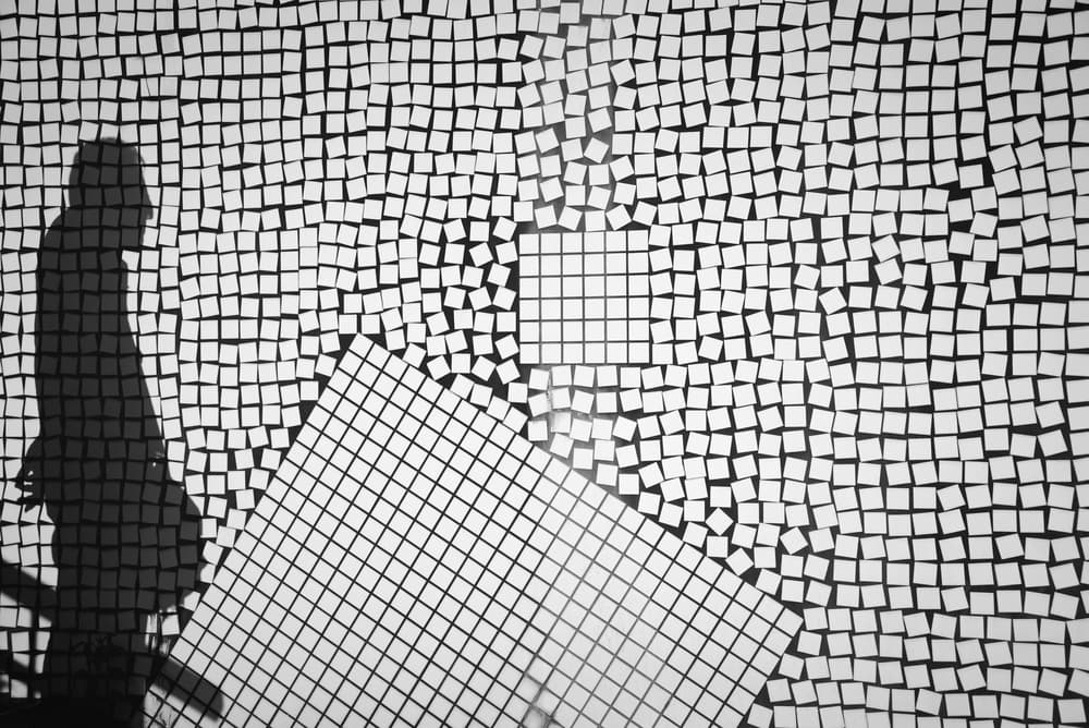Abstract Figure Mosaic by Reiko kiri — canvas wall art