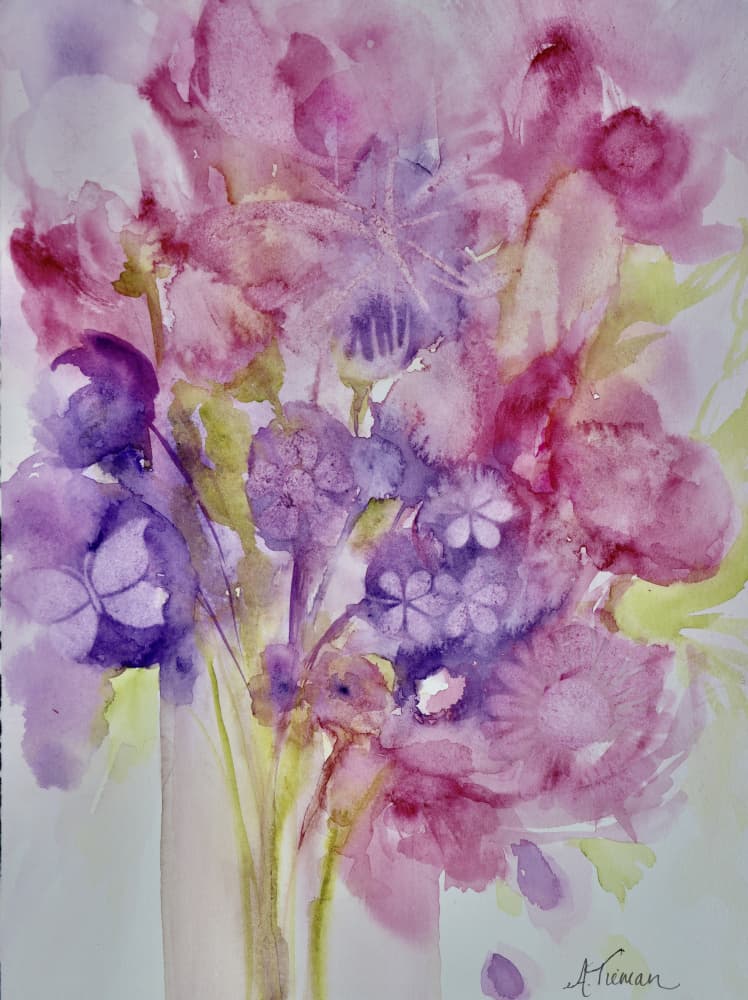 Dreamy Watercolor Blooms by Amy Tieman — canvas wall art