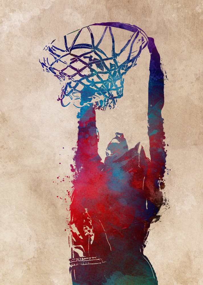 Dynamic Slam Dunk by Justyna Jaszke — canvas wall art
