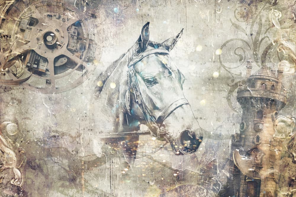 Steampunk Horse Fantasy by Rafal Kulik — canvas wall art