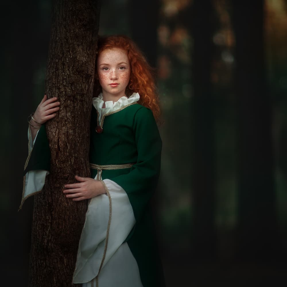 Fairytale Redhead In Forest by Evgeny Loza — canvas wall art