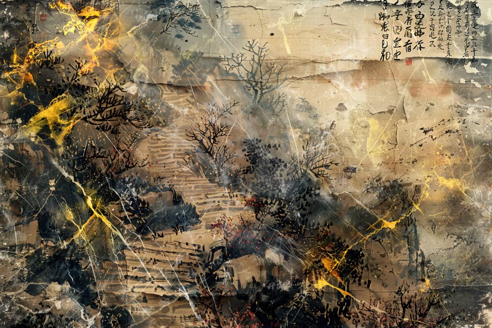 Golden Mountain Path by Rafal Kulik — canvas wall art
