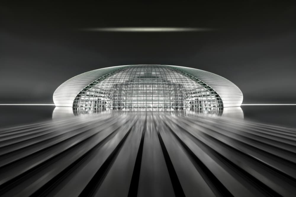 Grand Reflective Architecture by Catherine Wang — canvas wall art