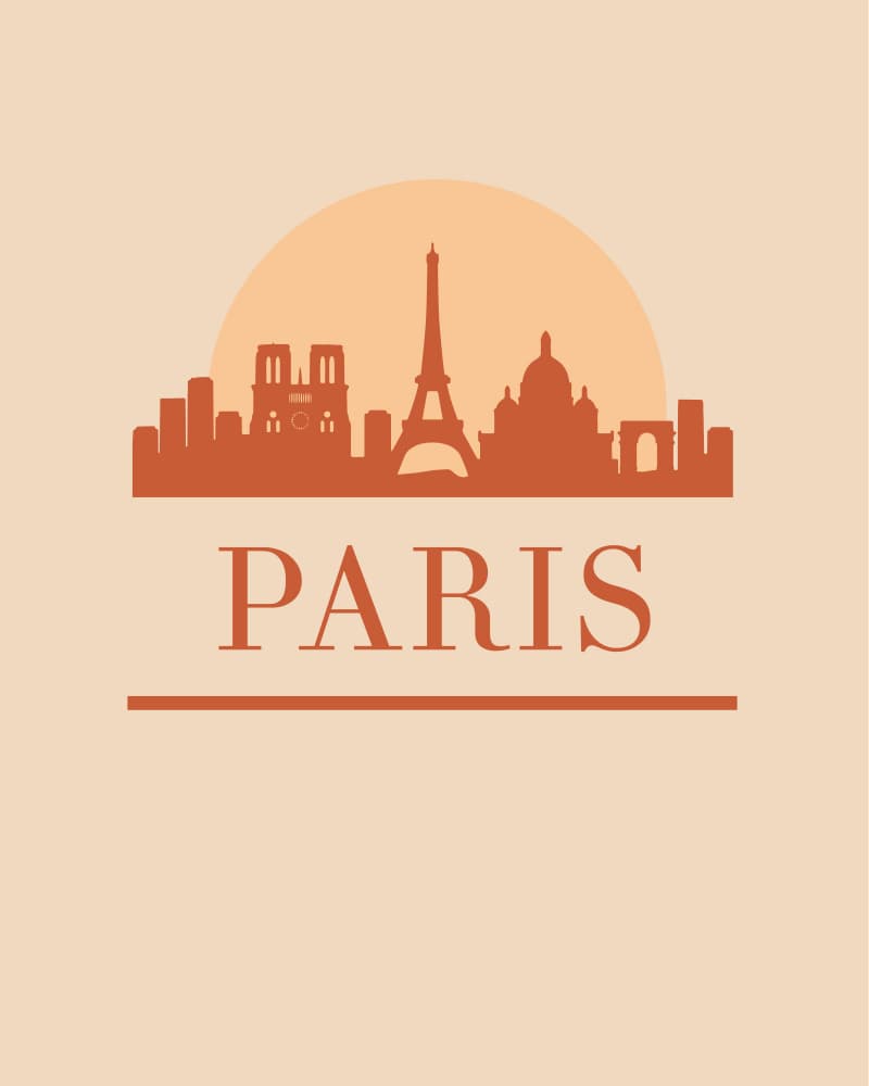Paris City Skyline by Emiliano Deificus — canvas wall art