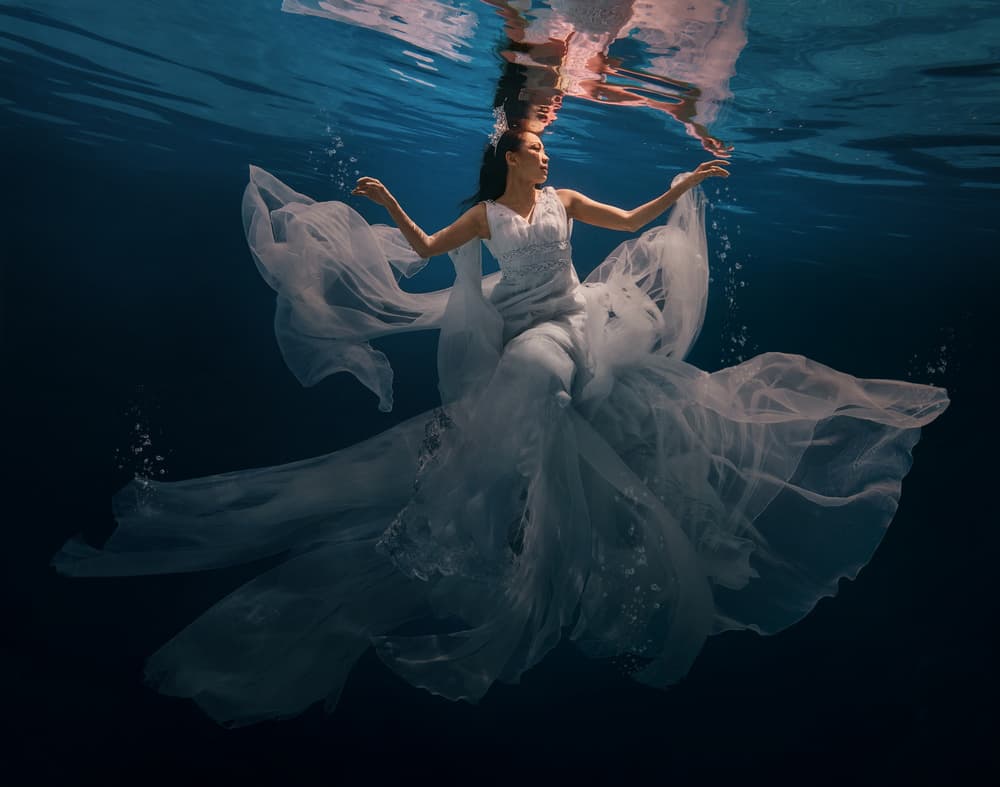 Ethereal Underwater Grace by Martha Suherman — canvas wall art