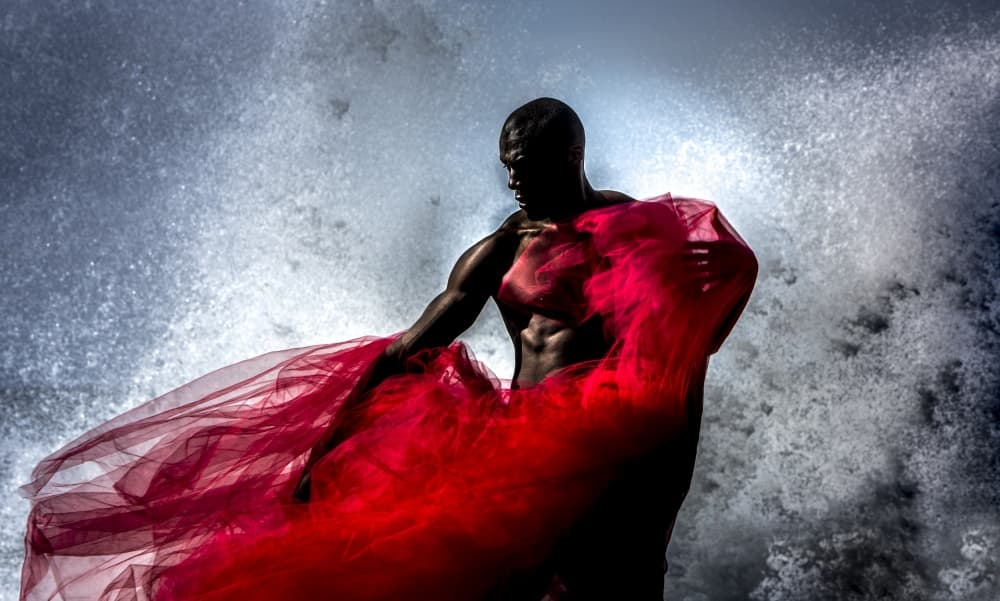Dynamic Red Flow by Peter Müller Photography — canvas wall art
