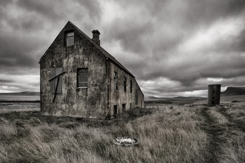 Abandoned House Under Stormy Sky by Þorsteinn H. Ingibergsson — canvas wall art
