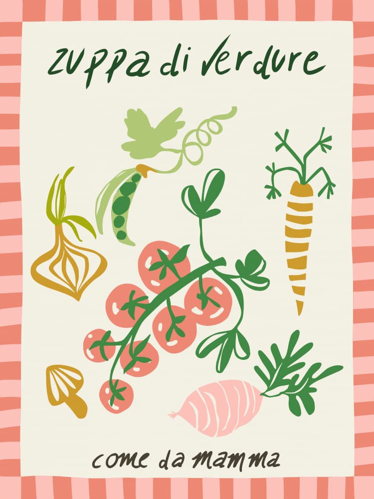 Mama's Vegetable Soup by Annick — canvas wall art