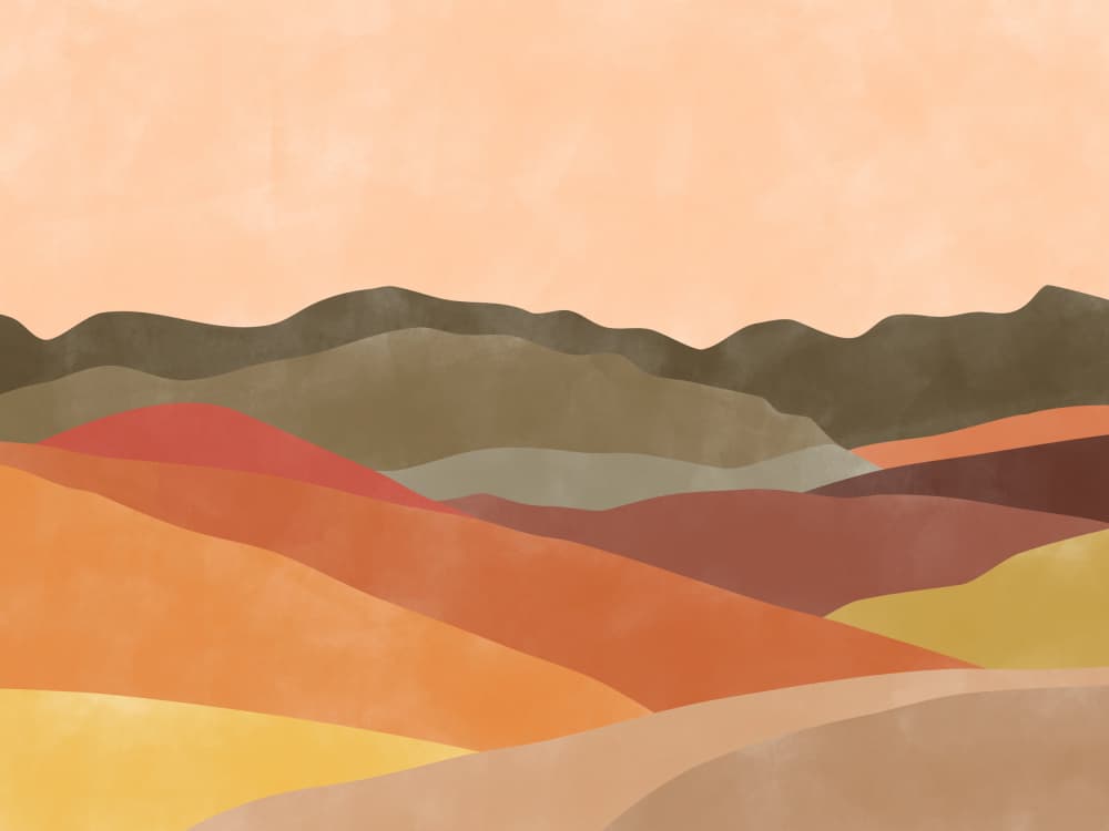 Warm Desert Hills by Elena Ristova — canvas wall art