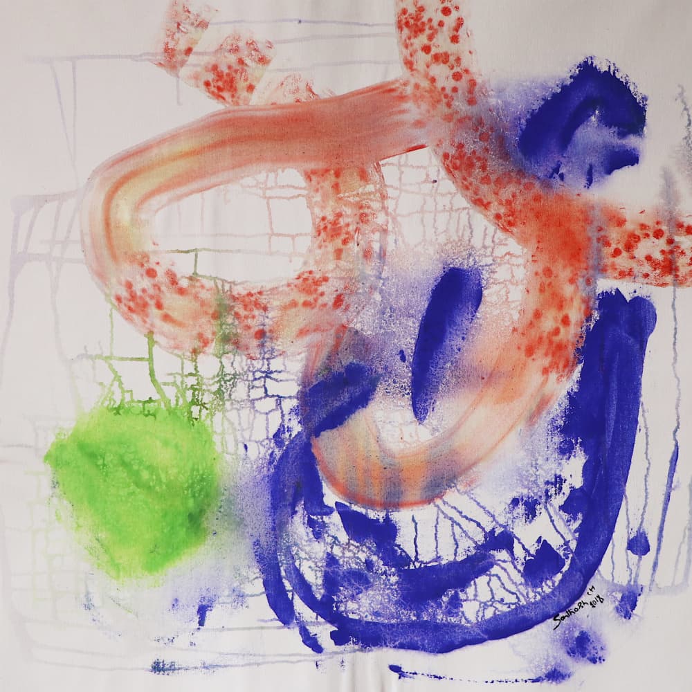 Vibrant Abstract Flow by Santhosh ch — canvas wall art