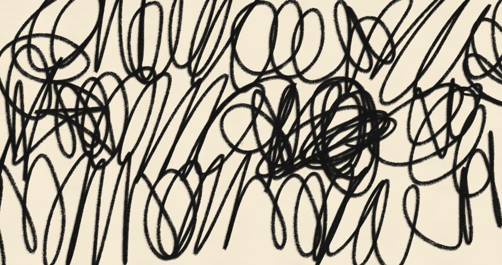 Abstract Swirls Doodle by Nicholas — canvas wall art