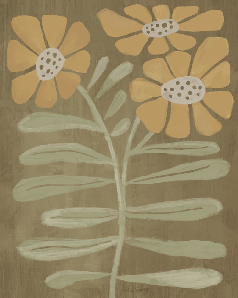 Retro Flower Ii Julia Cheney by Julia Cheney — canvas wall art