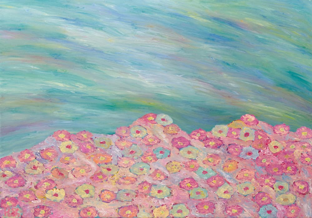 Dreamy Pastel Flowers by Helen Joynson — canvas wall art