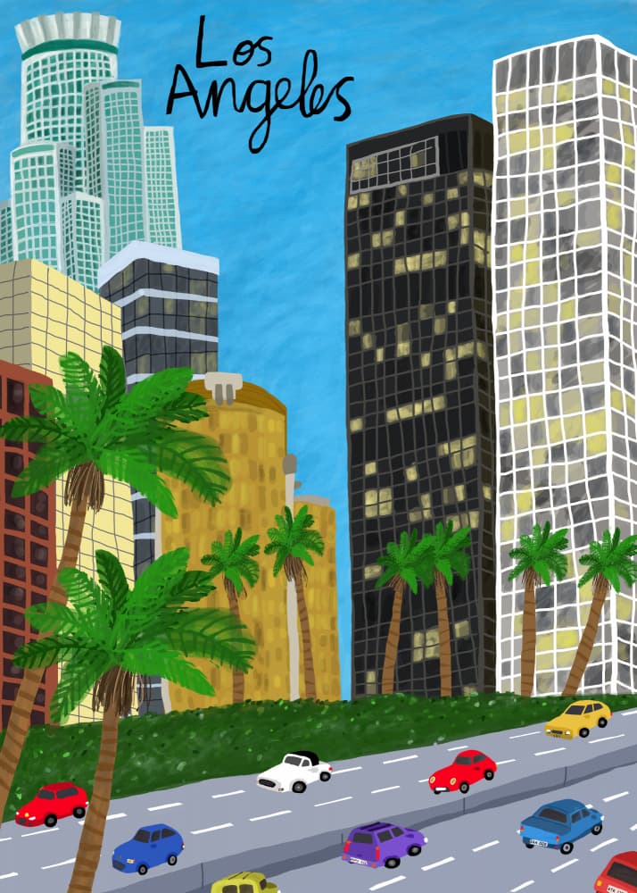 Downtown Los Angeles by Carla Daly — canvas wall art