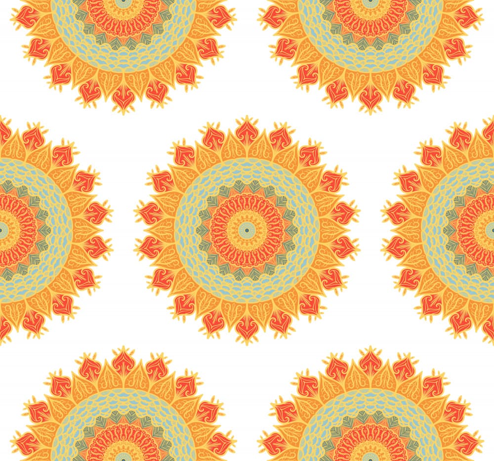 Vibrant Mandala Pattern by Marika Barsrsind — canvas wall art