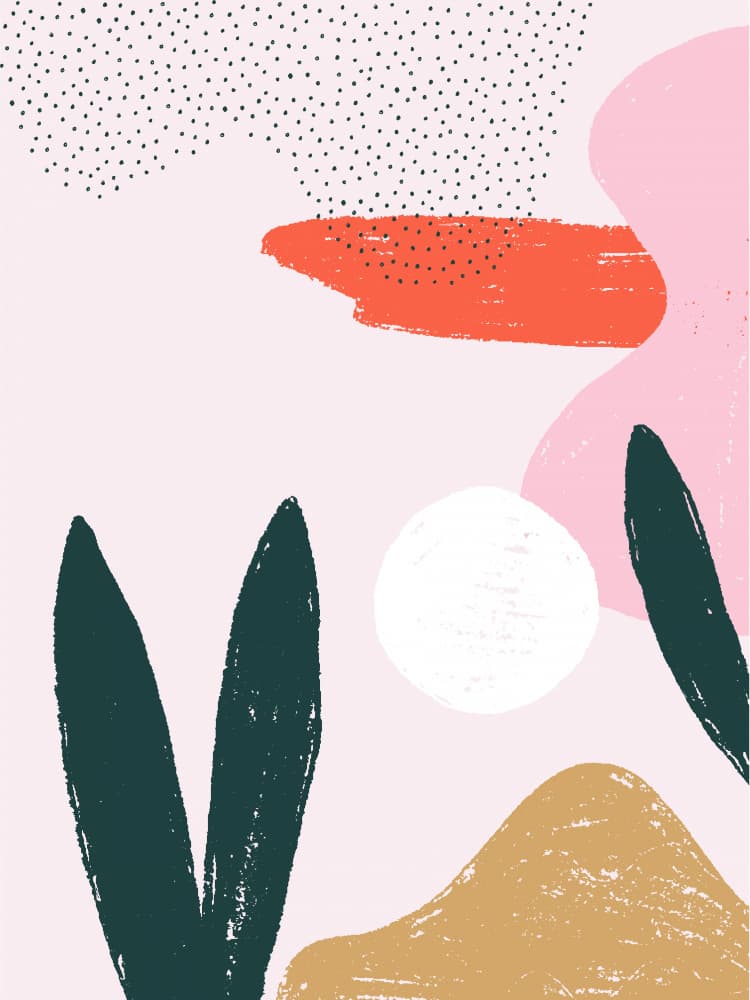 Pink Organic Abstract by Aislinn Simmonds — canvas wall art