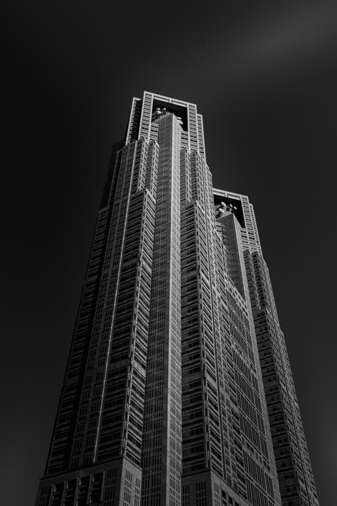 Towering Urban Architecture by Makihiko Hayama — canvas wall art