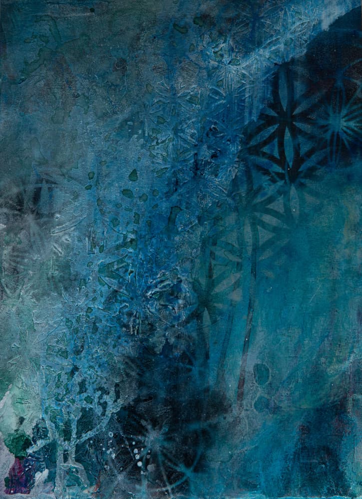 Deep Blue Patterns by Deb Chaney — canvas wall art