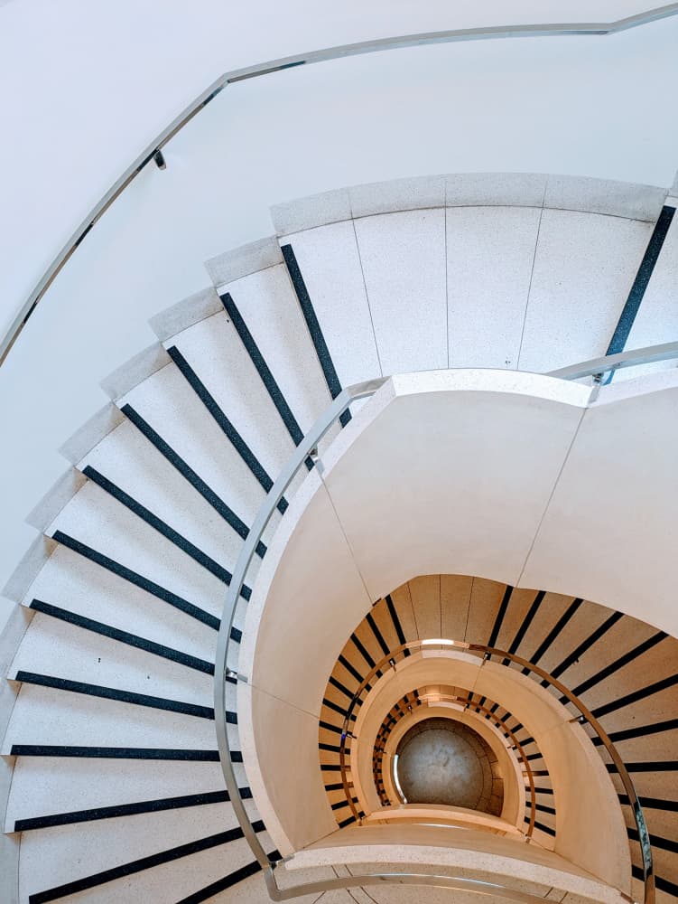 Modern Spiral Staircase by Elizabeth Allen — canvas wall art