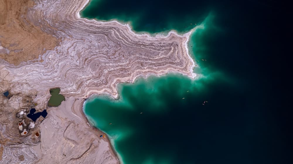 Dead Sea Aerial Patterns by Faris Saieda — canvas wall art