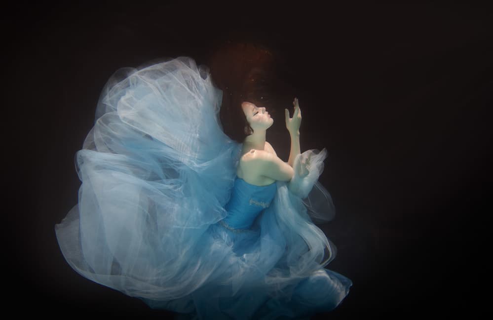 Ethereal Underwater Woman by Gabriela Slegrova — canvas wall art